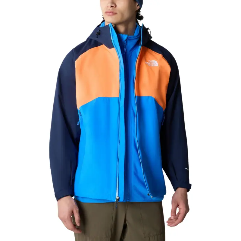 THE NORTH FACE Dryvent Jacket Men's Optical Blue/Stunning Orange/Marine Blue-2