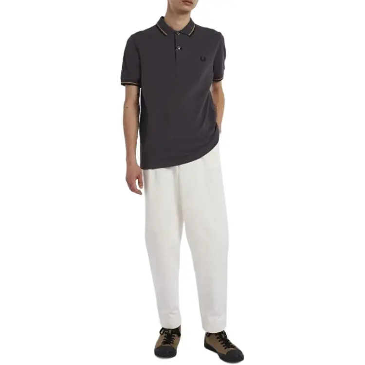 FRED PERRY Polo Shirt Men's Gray Purple-2