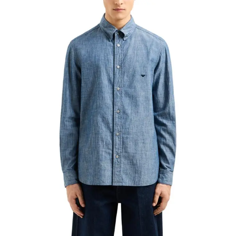 EMPORIO ARMANI Cotton Chambray Shirt-1