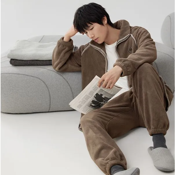 Floating light islands Men Pajama Sets-3