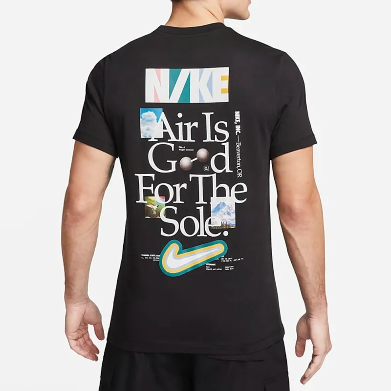 Nike T Shirts Men Black-3