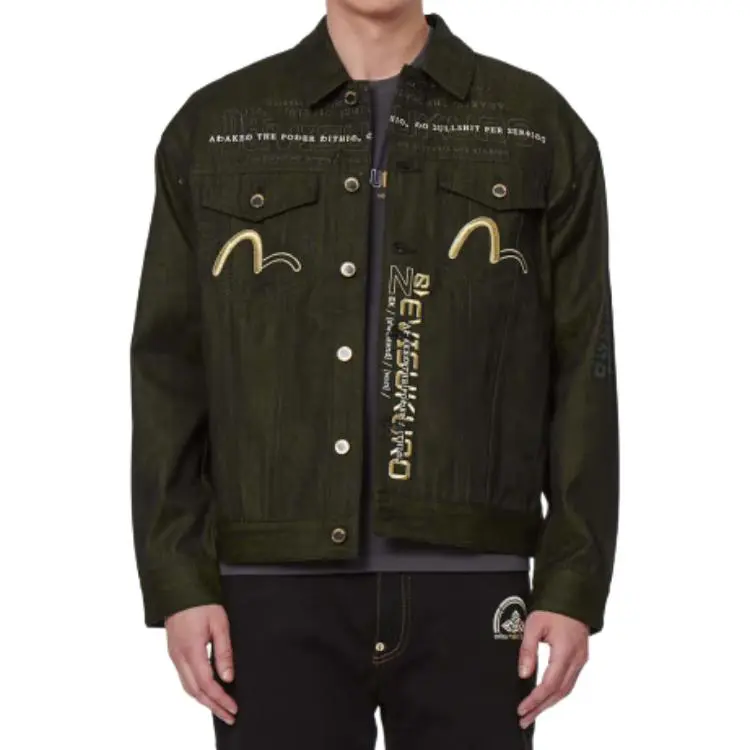 EVISU SS22 Denim Jacket Men's Black-2