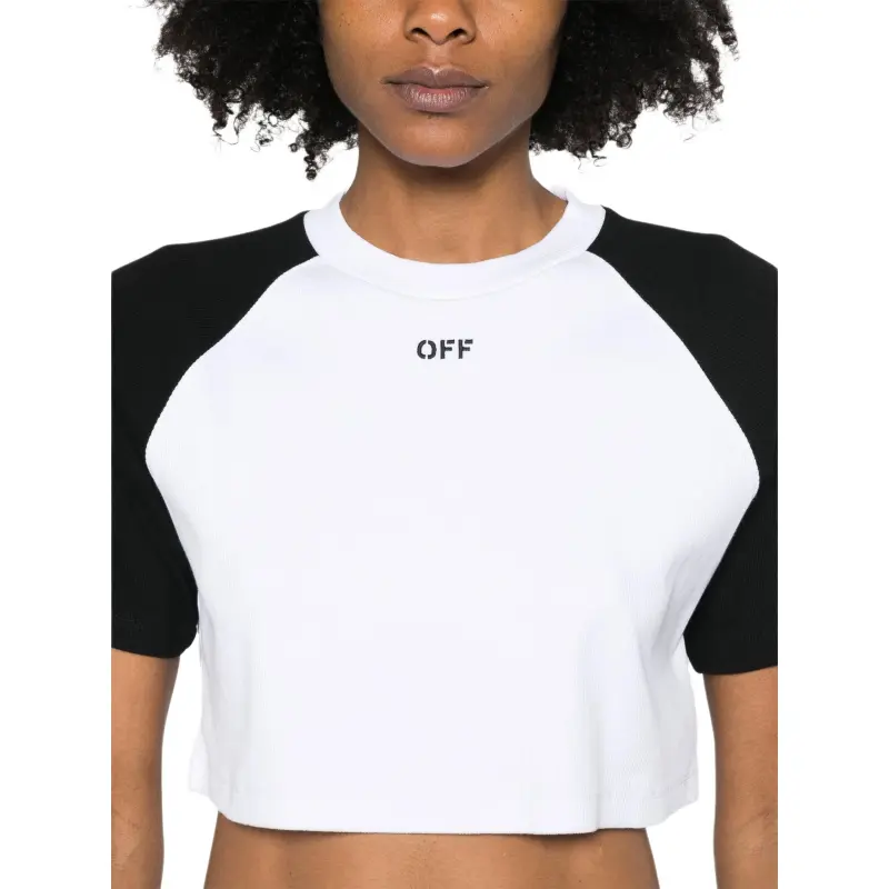 OFF WHITE Cropped T shirt-4