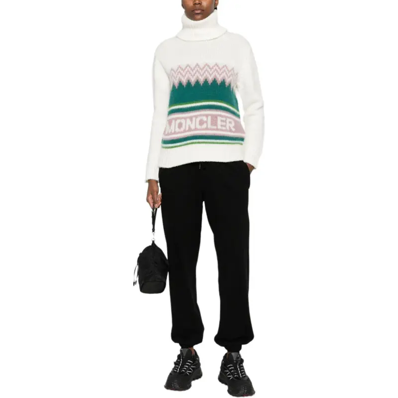 Moncler Intarsia Roll neck Wool Jumper-4