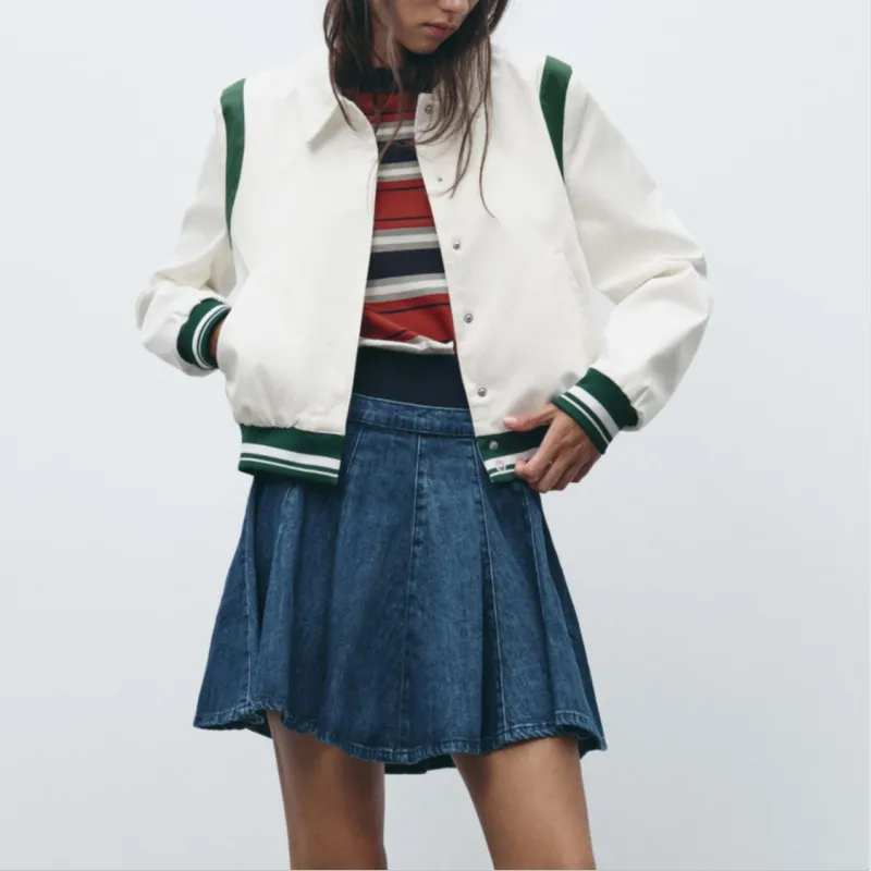 ZARA Trf Denim Short Skirts Women's Blue-2