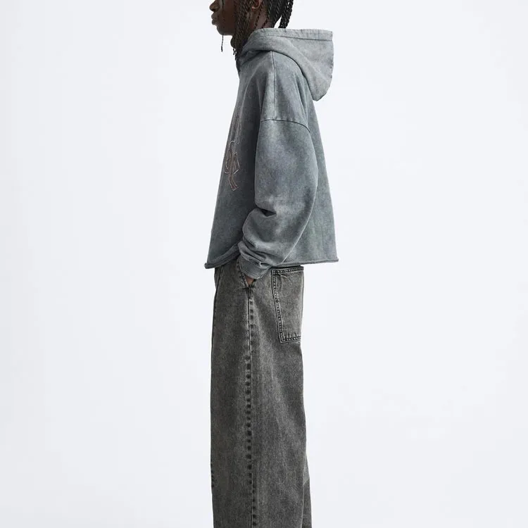 ZARA Sweatshirt Men's Light Gray-3