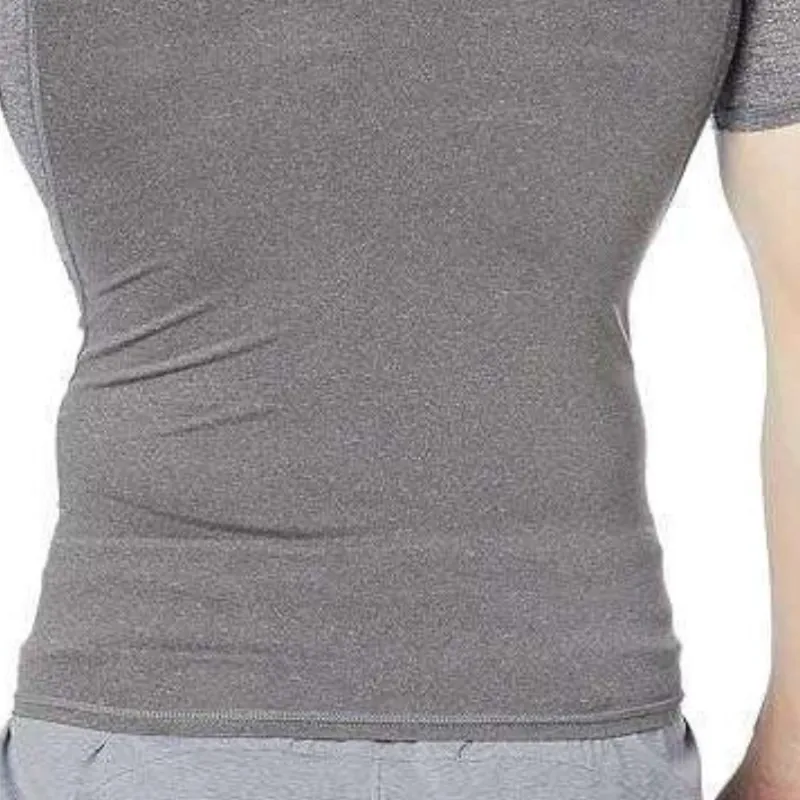 Under Armour HeatGear T Shirt Men's Charcoal Gray/Light Sandalwood Black-4