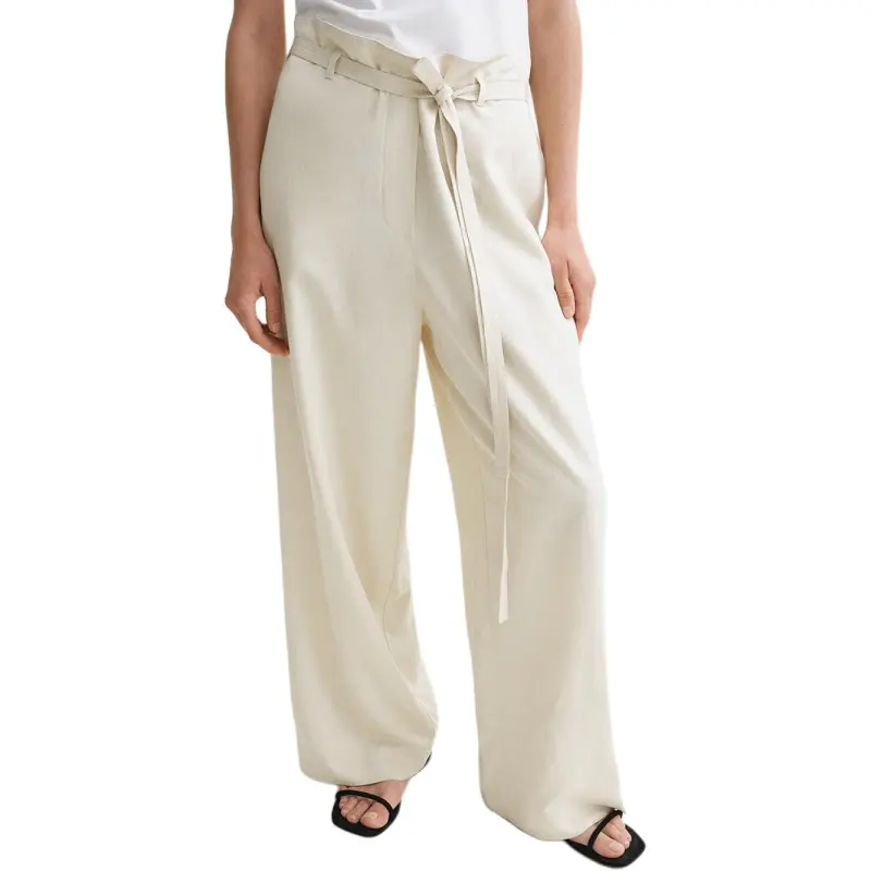 TOTEME Belted Flared Trousers-4