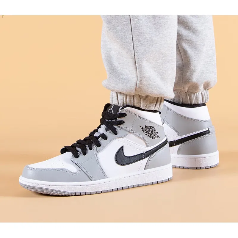 Jordan 1 Mid Light Smoke Grey GS-2