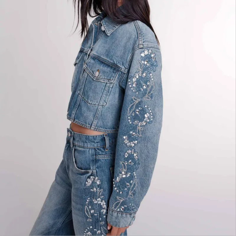 Maje Embroidered Denim Jacket-4