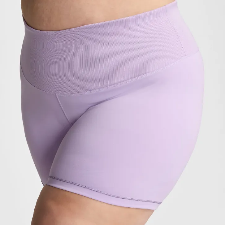 Nike One Rib Women's High-Waisted 5' Biker Shorts Plus Size-4