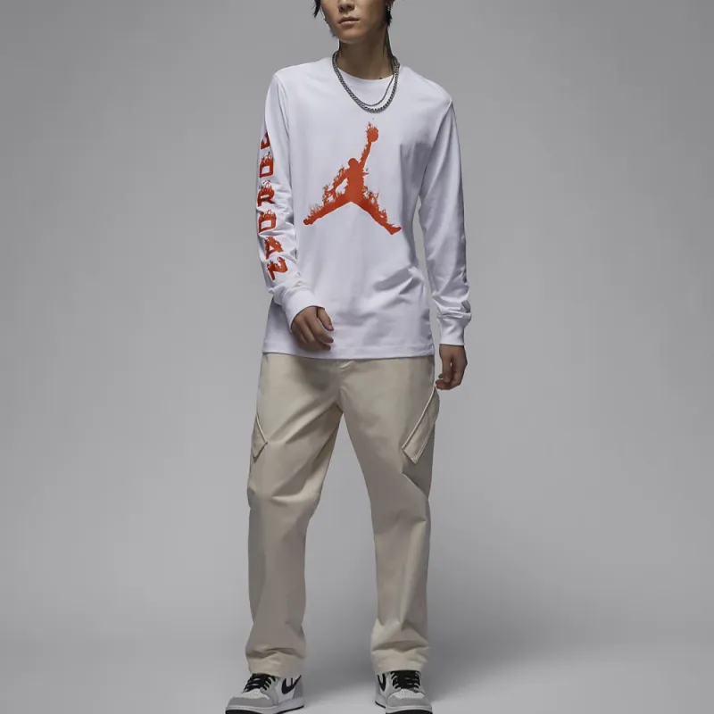 JORDAN Big Kids' "Up In Flames" Long Sleeve T-Shirt-1