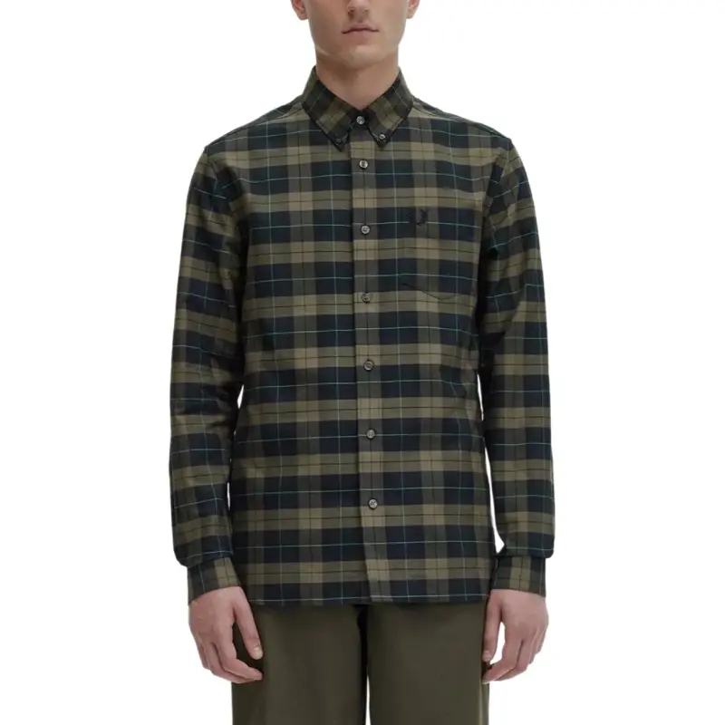 FRED PERRY Shirt Men's Night Green-3