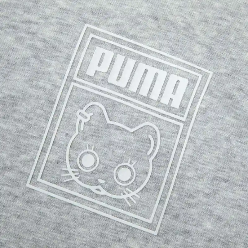 PUMA NEKO GRAPHIC T7 FZ HOODIE Sweatshirt Unisex Light Mixed Gray-5