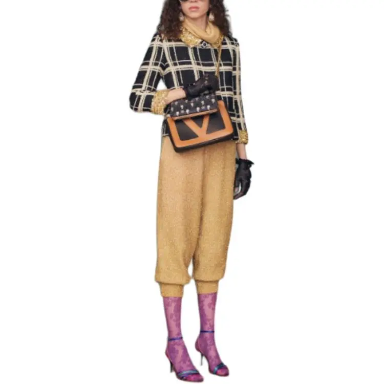 Valentino Lurex Knit Trousers-2