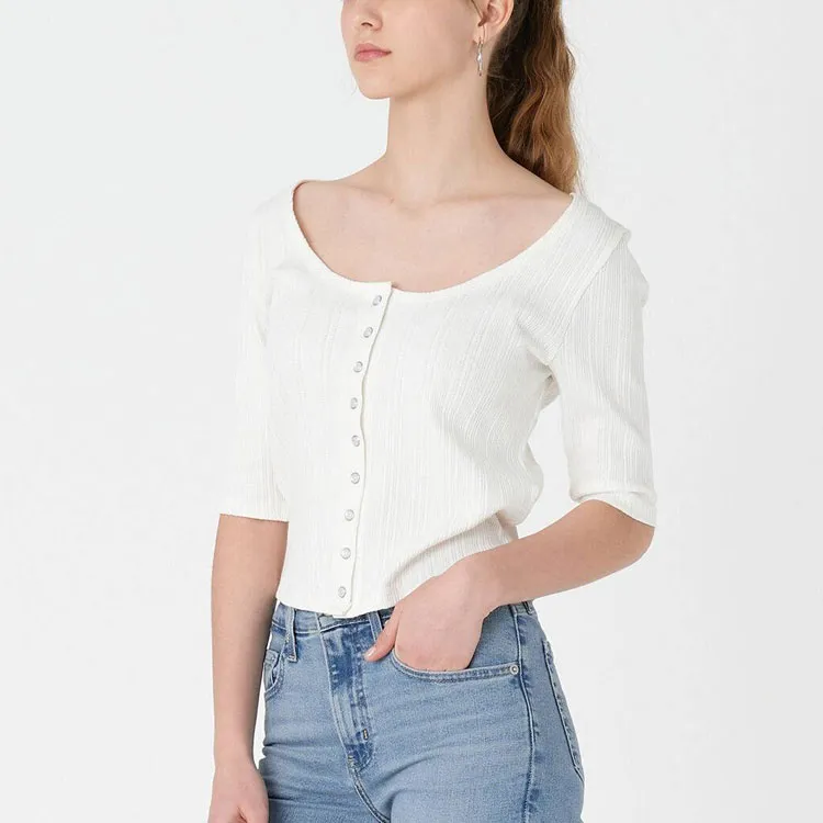 Levis Press stud Waffle jersey T shirt-6