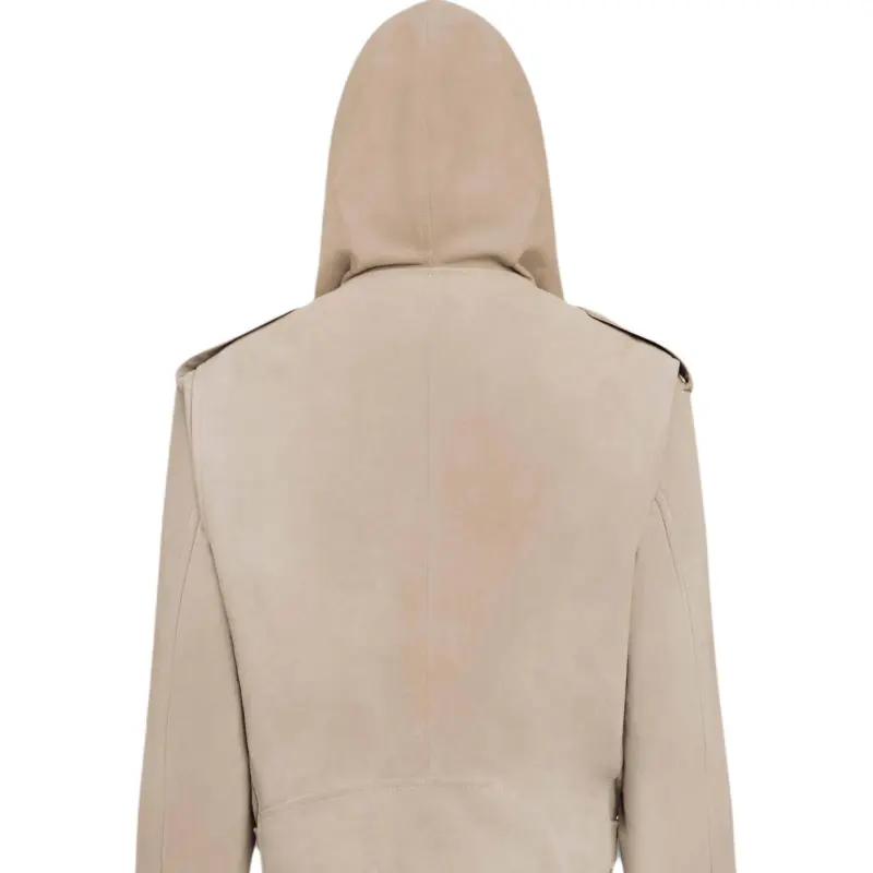 Alaia SS25 Leather Jacket Women's Beige-4