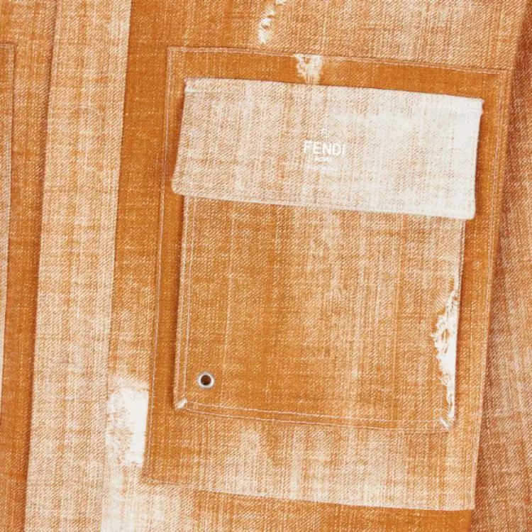 FENDI Shirts Men Orange-4