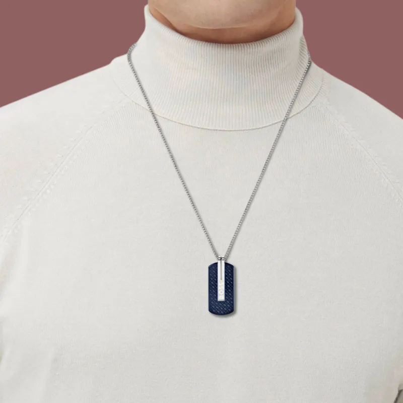 HUGO BOSS Stainless Steel, Sterling Silver Necklaces Men's Silver-3