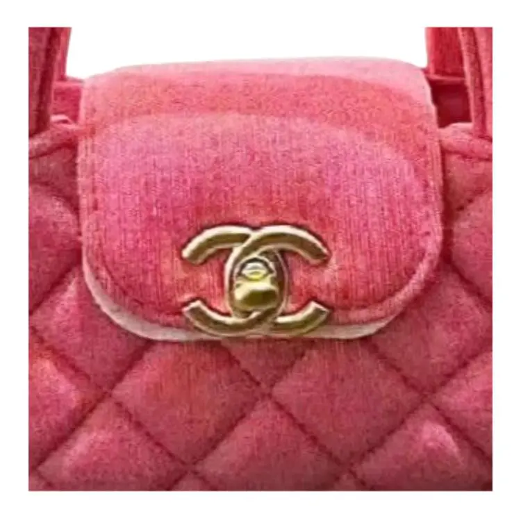 CHANEL Fabric Surface Clutch, One Shoulder Handbag Extra Mini Women's Pink-1