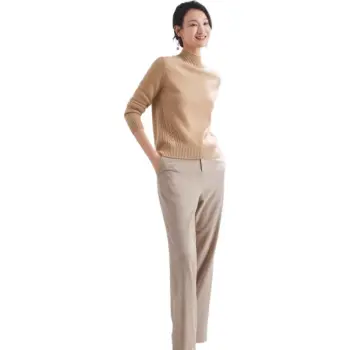 MIHUANG Cashmere Sweater Women's Light Camel
