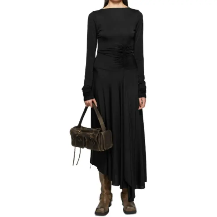 Acne Studios Long Sleeve Dress Black-3