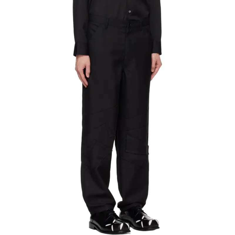 Comme Des Garçons Shirt Stitched Knee Pants-3