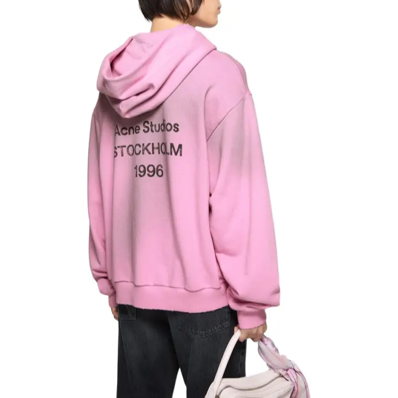 Acne Studios Logo print Distressed Hoodie-3
