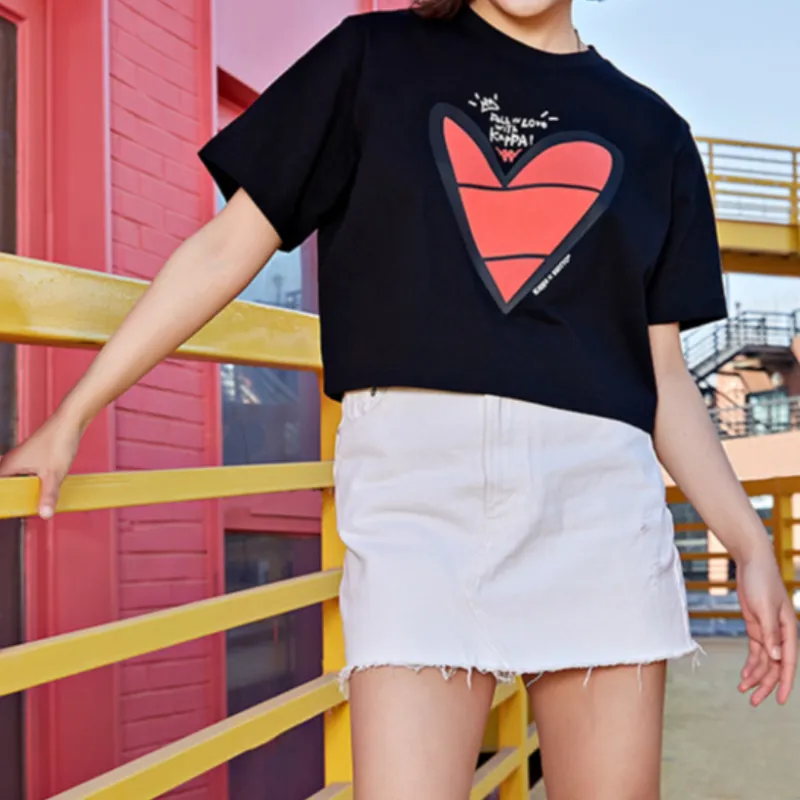 Kappa T-Shirts Women's Black-990-3