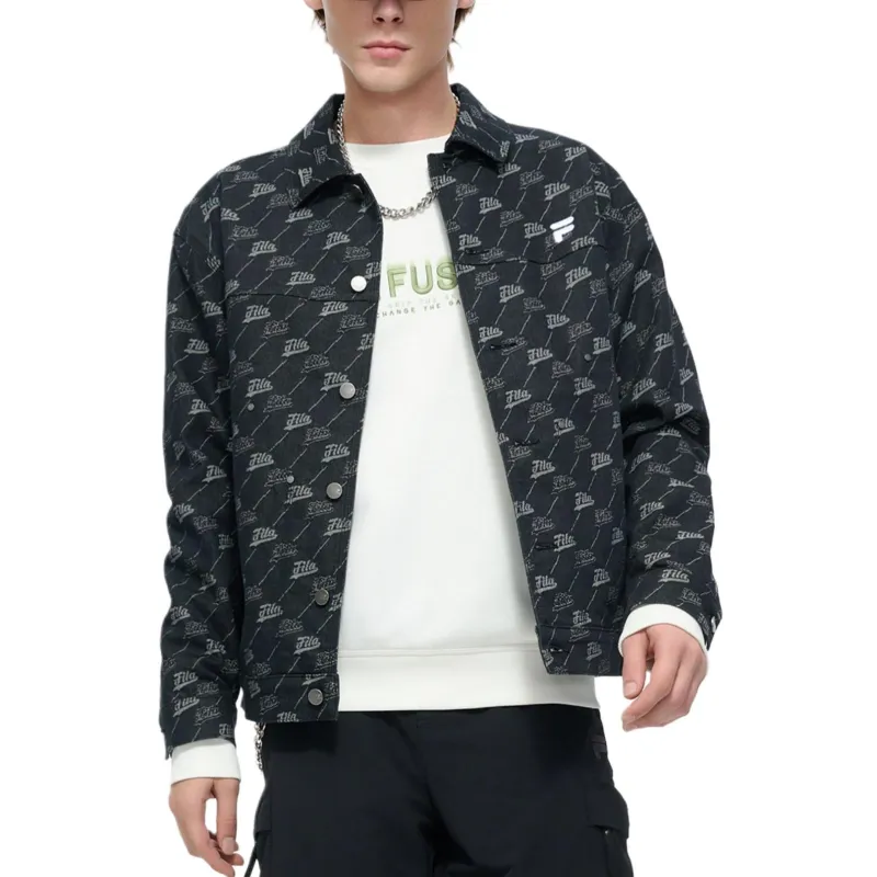 FILA FUSION FOB Denim Jacket Unisex Jet Black-1