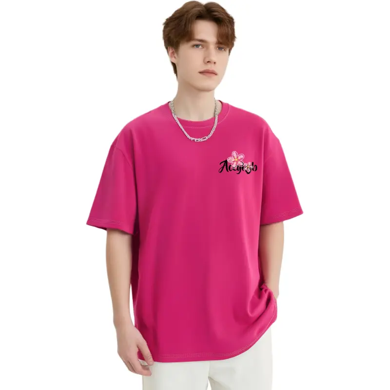 YK&YB T Shirts Unisex Rose Red-4