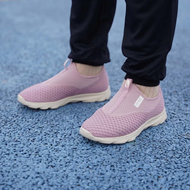 DO WIN Breathable Low Top Running Shoes Unisex Dusty Pink-4