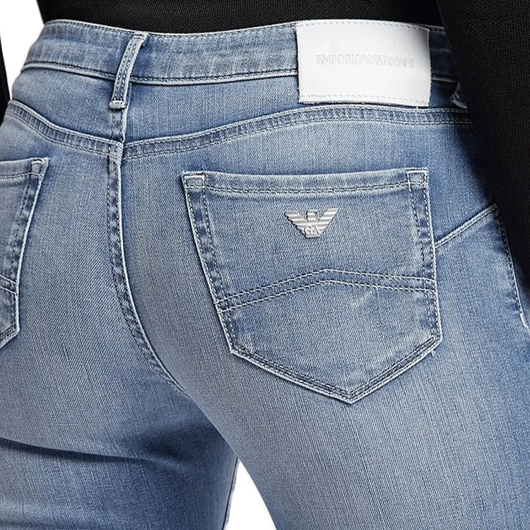 EMPORIO ARMANI Denim Trousers Women's Blue-5