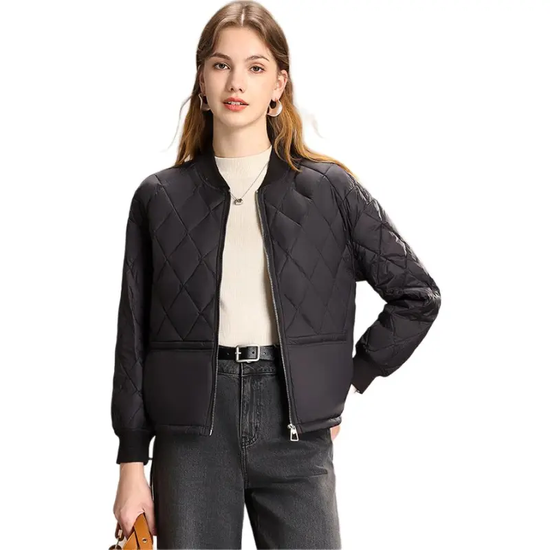 FENHONGMALI Down Jacket Women's Black-4