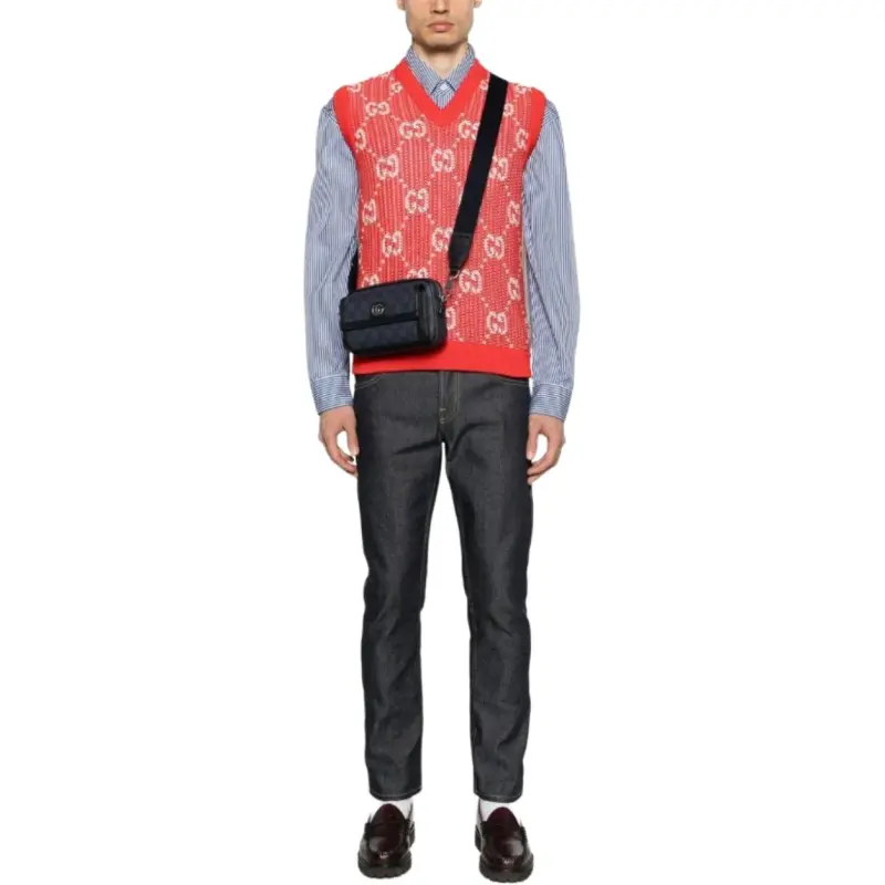 GUCCI Gg Jacquard Knitted Vest-2