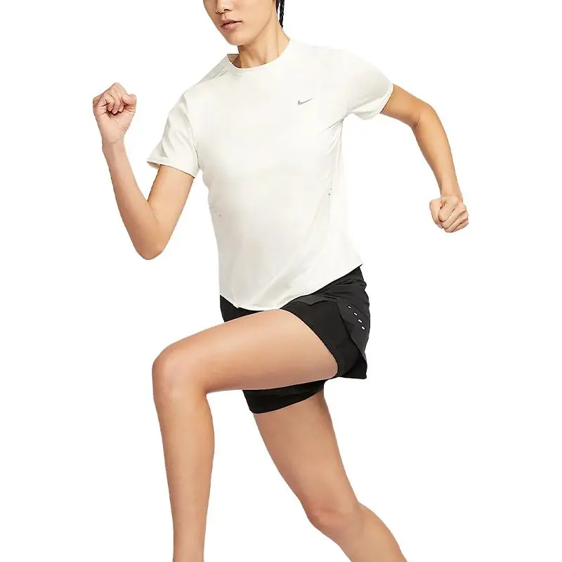 Nike Swoosh Regular T Shirt Women's Silver-2