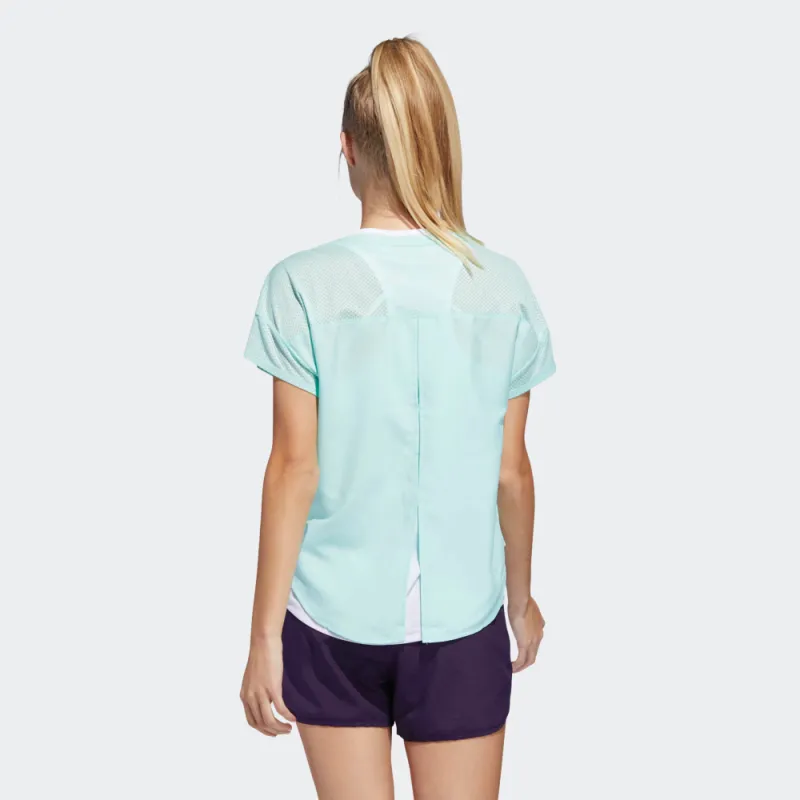 Adidas T-Shirt Women's Clear Mint Green/White-4
