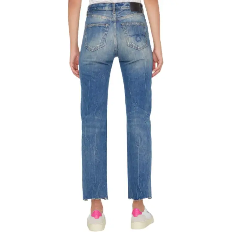 R13 Faded Cropped Jeans-3