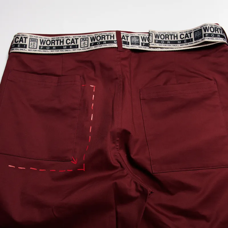 PUMA MICHAEL LAU Collaboration Knitted Sweatpants Unisex Wine-3