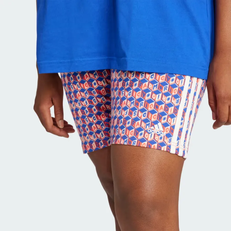 Adidas Free Shipping With AdiClub Adidas X Farm Rio Bike Shorts Plus Size-5
