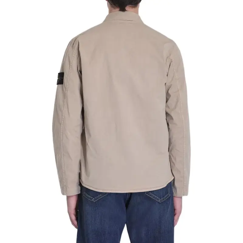 STONE ISLAND Compass Patch Long Sleeved Overshirt-4