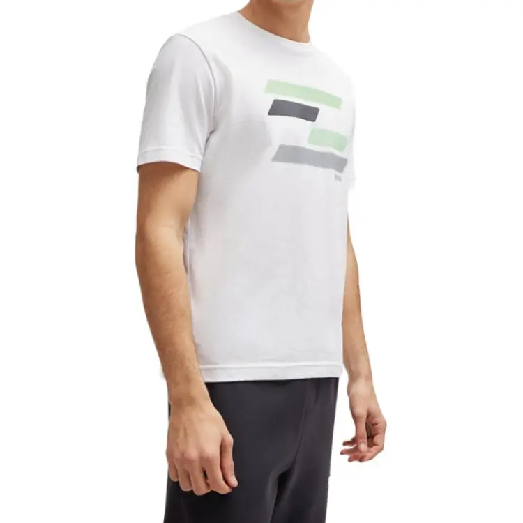 HUGO BOSS Stripe print Cotton T shirt-2