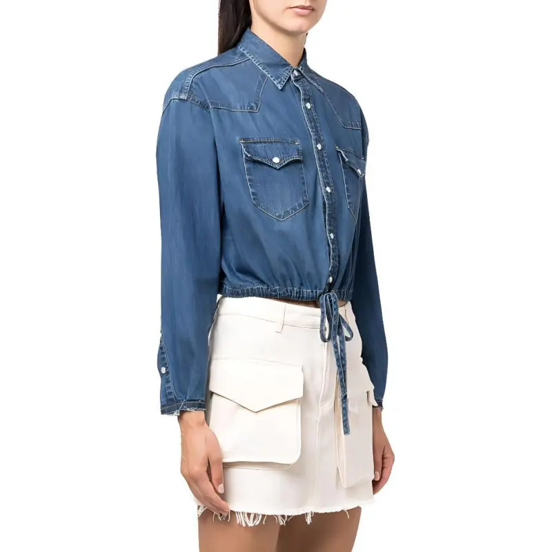 Polo Ralph Lauren Crop Tops Women's Blue-1