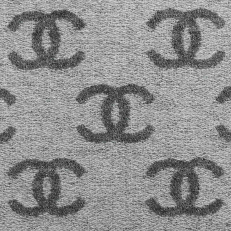CHANEL   Knit Scarves Women's Gray-2
