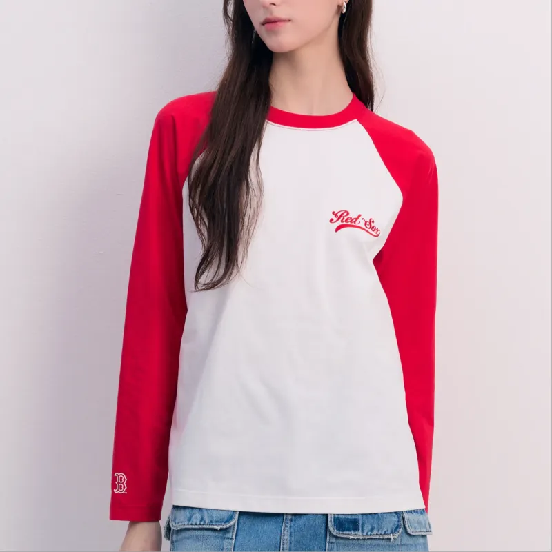 MLB SS24 Raglan Sleeve T Shirt Women's Red-2