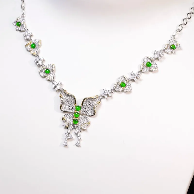 KALAIYIN Ice Glutinous Jadeite Necklaces Women's-4