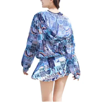 Barbie Two Piece Swimsuit Women's Blue Print