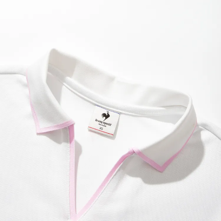 Le Coq Sportif Polo Shirt Women's Ivory White-2