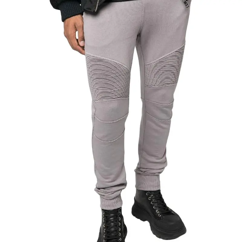 BALMAIN Knitted Sweatpants Men's Gray-4