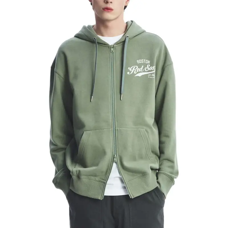 MLB Boston Red Sox Varsity Jackets Coats Unisex Green-2